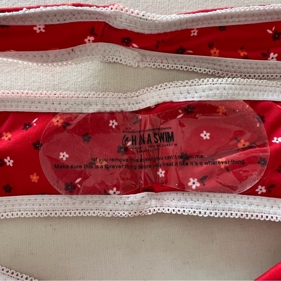 La Hana Swim Emilia Bikini Bottom in Red Floral - Lahana - Picture 16 of 16